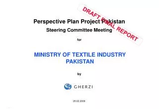 Perspective Plan Project Pakistan Steering Committee Meeting for