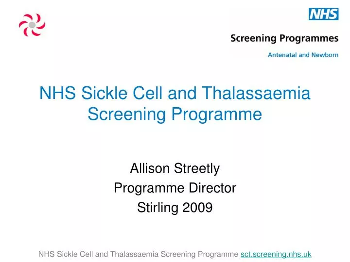 nhs sickle cell and thalassaemia screening programme