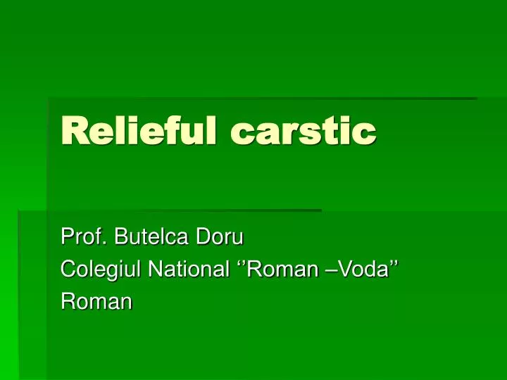 relieful carstic