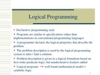 Logical Programming
