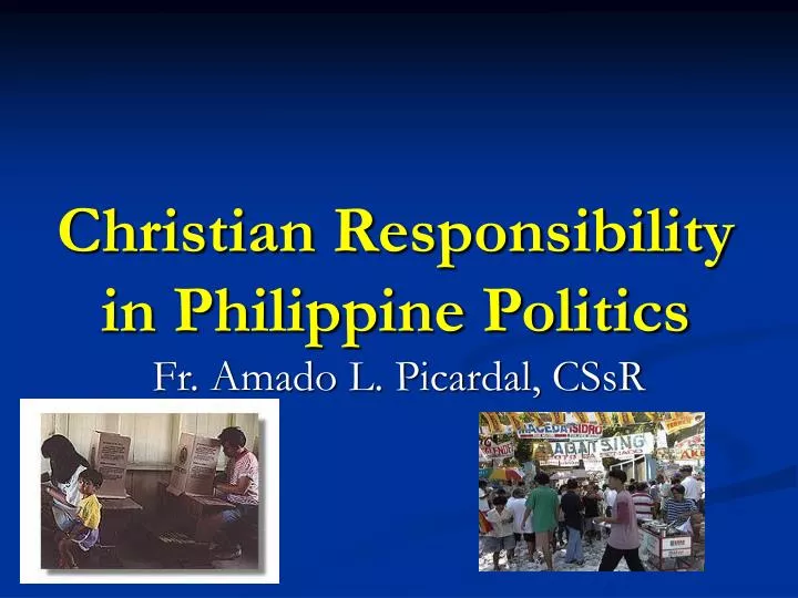 christian responsibility in philippine politics