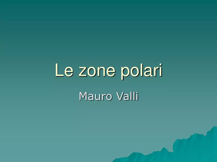 le zone polari