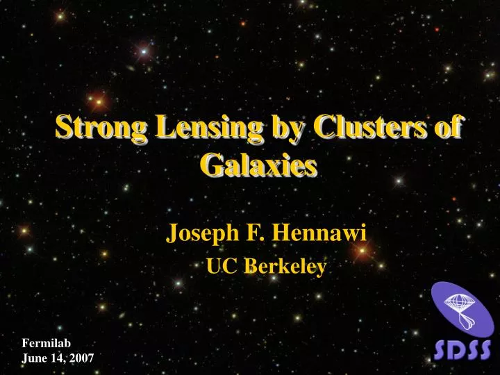 strong lensing by clusters of galaxies