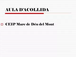 aula d acollida