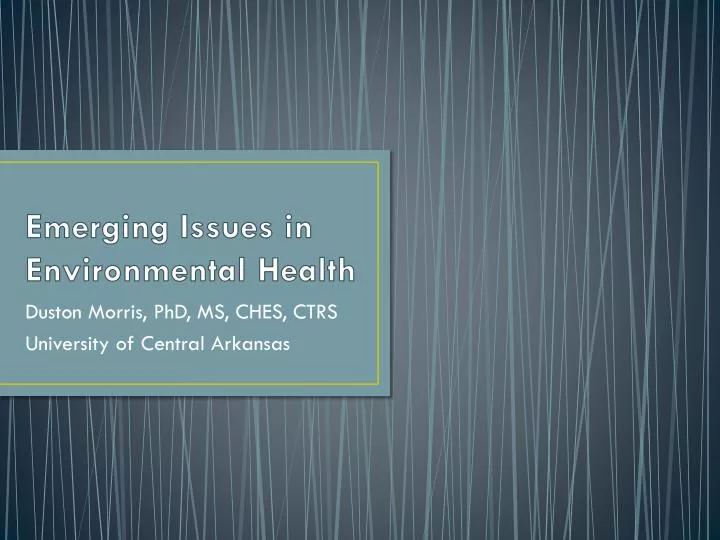 emerging issues in environmental health