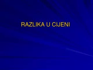 razlika u cijeni