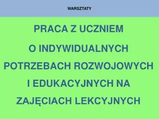 warsztaty
