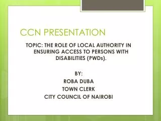 CCN PRESENTATION