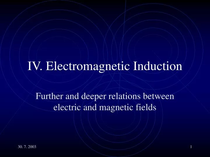 iv electromagnetic induction