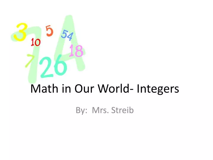 math in our world integers