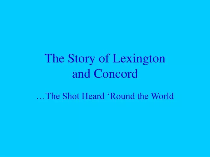 the story of lexington and concord