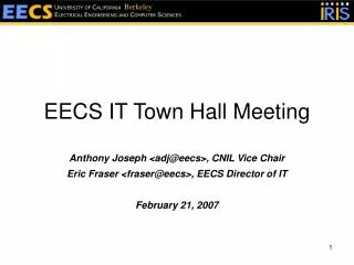 EECS IT Town Hall Meeting