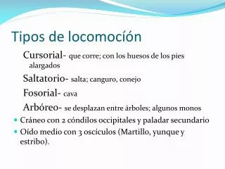 tipos de locomoc n