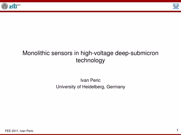 monolithic sensors in high voltage deep submicron technology