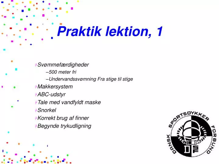 praktik lektion 1