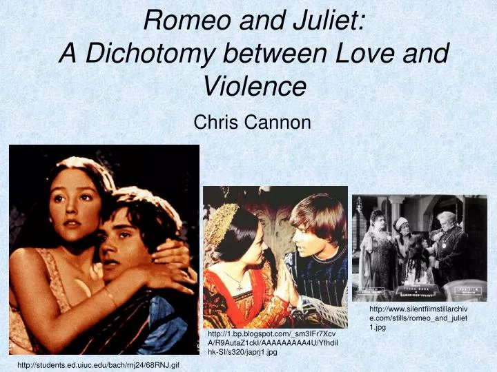 romeo and juliet a dichotomy between love and violence