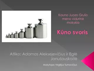 k no svoris