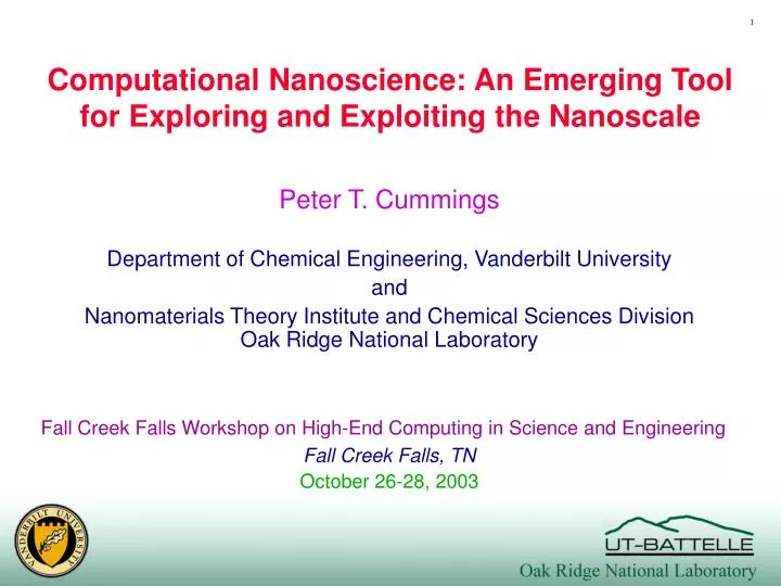 computational nanoscience an emerging tool for exploring and exploiting the nanoscale