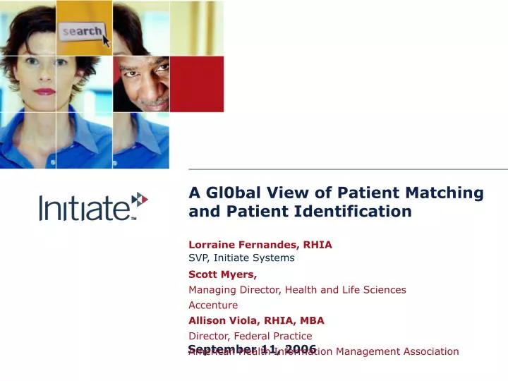 a gl0bal view of patient matching and patient identification