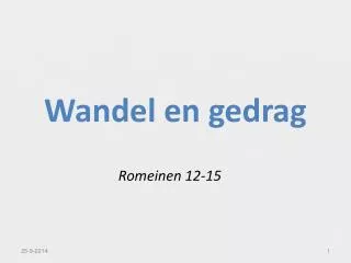 wandel en gedrag