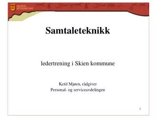 samtaleteknikk