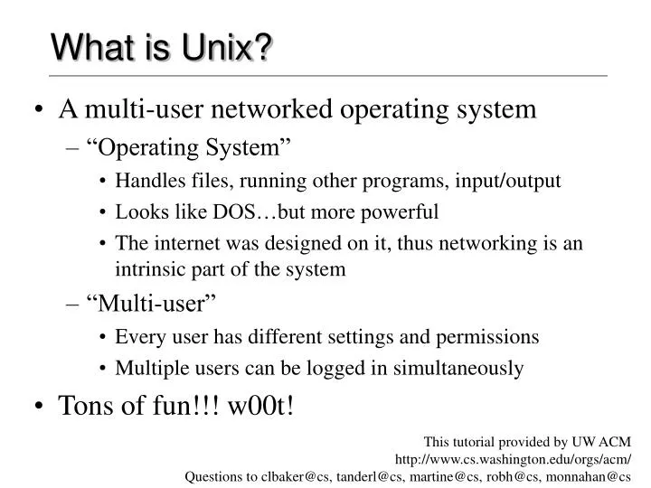 what is unix