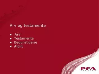 arv og testamente