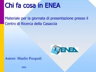 chi fa cosa in enea