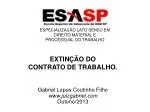EXTINÇÃO DO CONTRATO DE TRABALHO. - slide 1