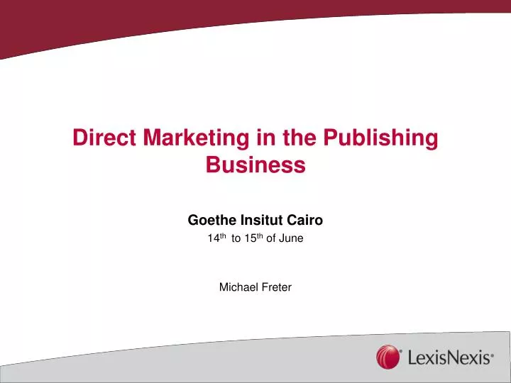 direct marketing in the publishing business