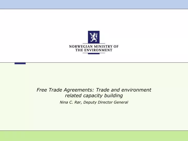 free trade agreements trade and environment related capacity building