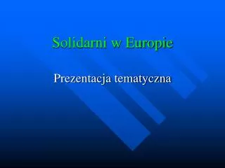 solidarni w europie
