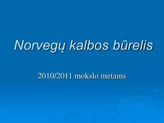 norveg kalbos b relis