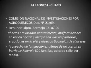la leonesa chaco