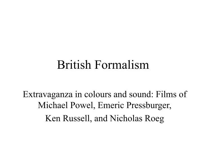 british formalism