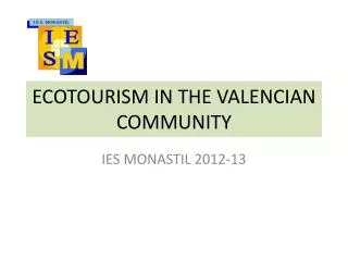 ECOTOURISM IN THE VALENCIAN COMMUNITY