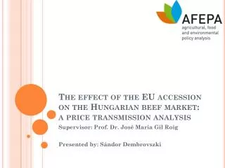 The effect of the EU accession on the Hungarian beef market: a price transmission analysis