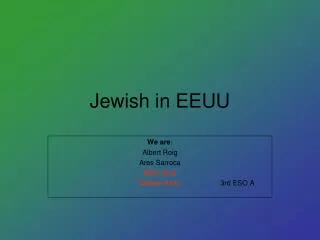 Jewish in EEUU