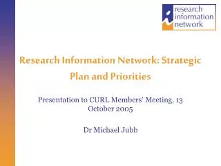 Research Information Network: Strategic Plan and Priorities
