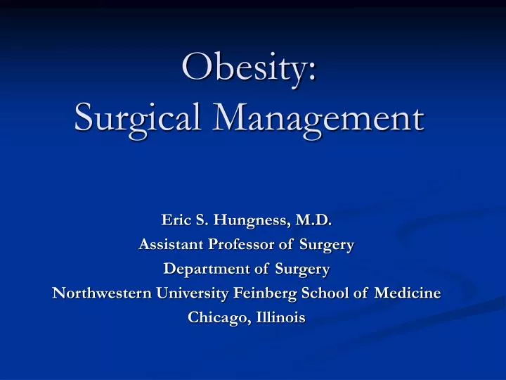 obesity surgical management