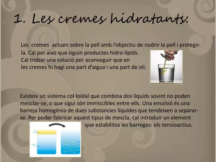 1 les cremes hidratants