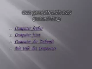 die geschichte des computers