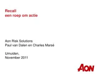 recall een roep om actie