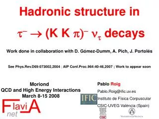 Hadronic structure in t - ? (K K p) - n t decays