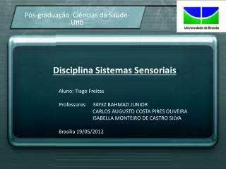 disciplina sistemas sensoriais