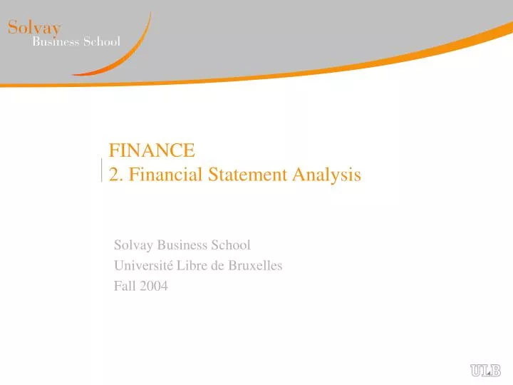finance 2 financial statement analysis