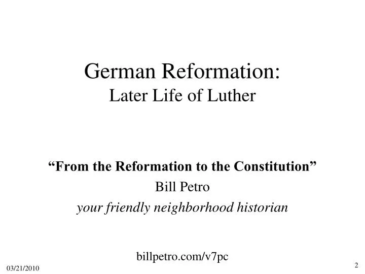 german reformation later life of luther