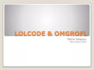 lolcode omgrofl