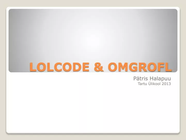 lolcode omgrofl