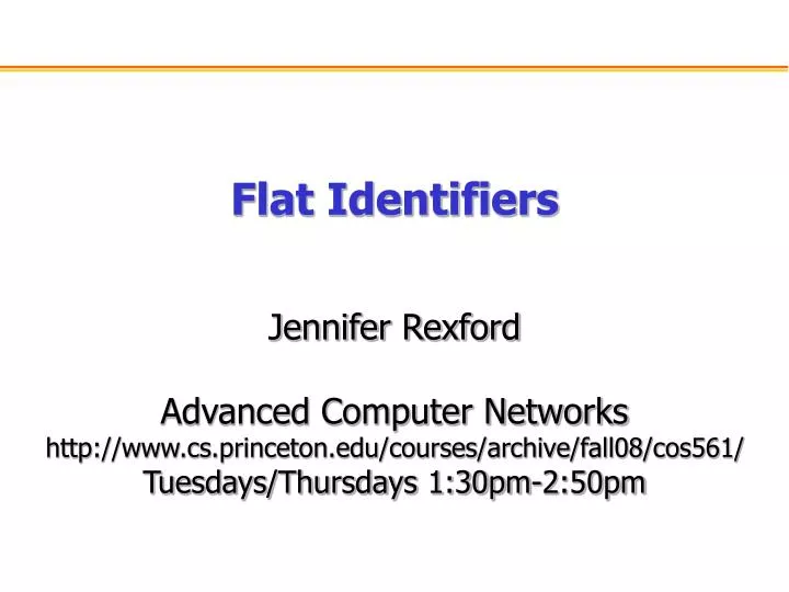flat identifiers